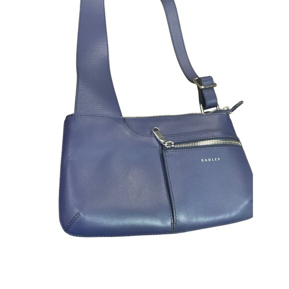 Radley London womans leather Navy Scottie Dog Logo Crossbody Med SKU 9552 - Picture 2 of 16